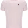 T-shirt Terri rose pâle avec passepoil contrasté