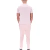 T-shirt Terri rose pâle avec passepoil contrasté