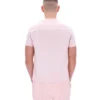 T-shirt Terri rose pâle avec passepoil contrasté