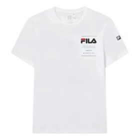 T-shirt uni à imprimé lettres « Blanc »
