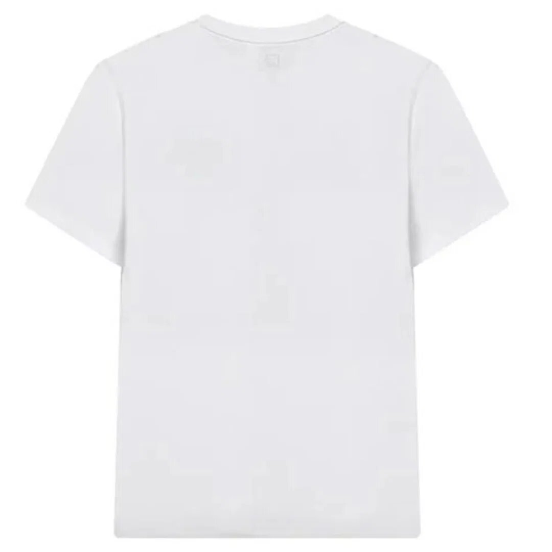 T-shirt uni à imprimé lettres « Blanc »