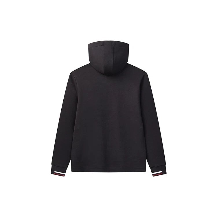 Veste à capuche en tricot avec logo brodé, bleue
