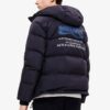 Veste à capuche oversize issue de la collaboration Fila x Mihara Yasuhiro « Black White Blue »