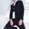 Veste cargo tissée à fermeture éclair Athletics, noire