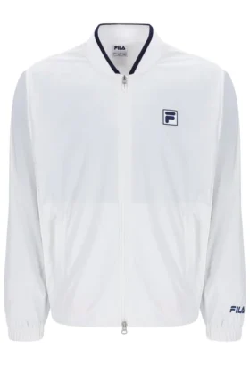 Veste d'échauffement de tennis unisexe blanc cassé