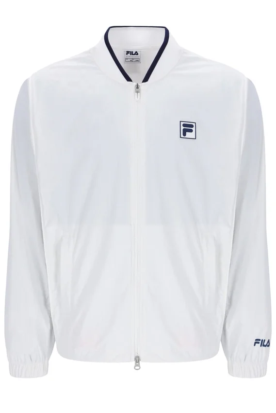 Veste d'échauffement de tennis unisexe blanc cassé