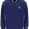 Veste d'échauffement de tennis unisexe bleu marine
