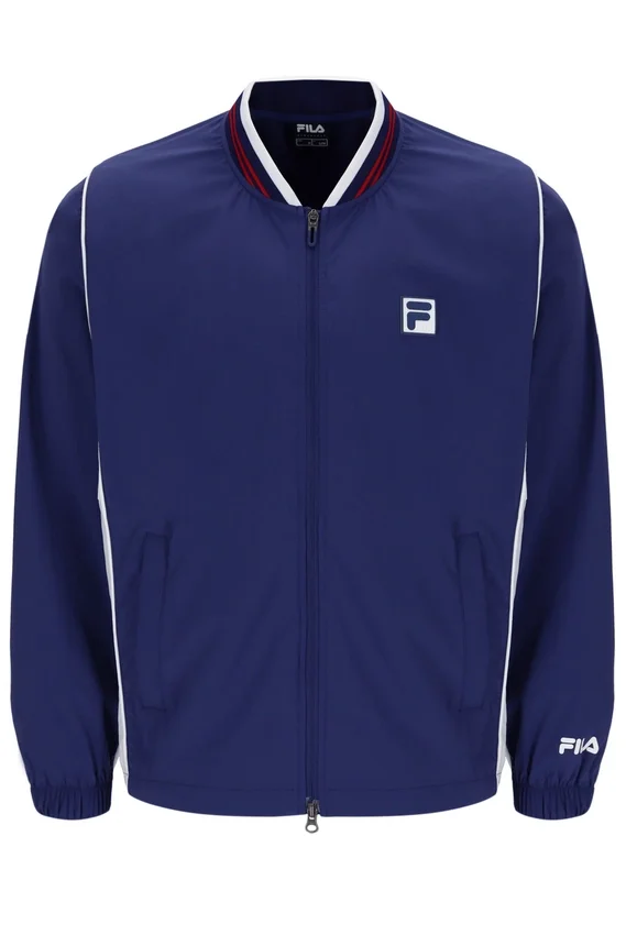 Veste d'échauffement de tennis unisexe bleu marine