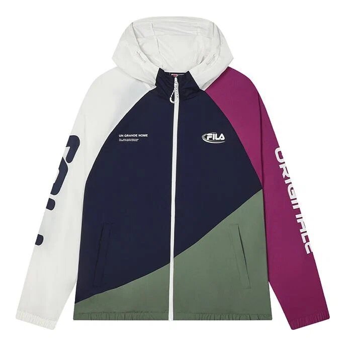 Veste de la collection Originale « Blanc, bleu marine, violet »