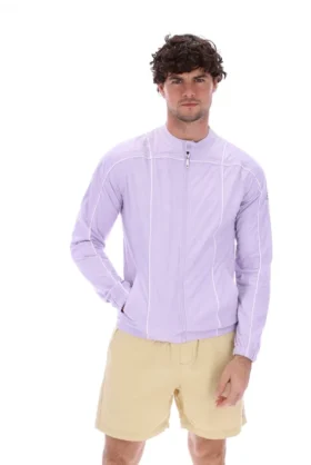 Veste de motard emblématique Terrinda, couleur lilas pastel