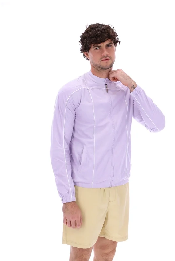Veste de motard emblématique Terrinda, couleur lilas pastel
