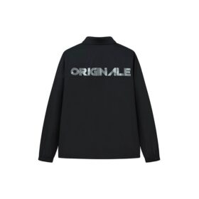 Veste de sport décontractée Fila pour homme avec logo Alphabet, noire