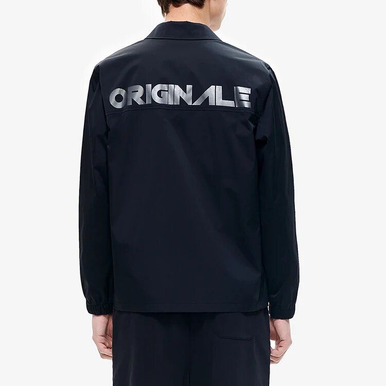 Veste de sport décontractée Fila pour homme avec logo Alphabet, noire