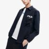 Veste de sport décontractée Fila pour homme avec logo Alphabet, noire