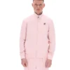 Veste de survêtement Armando rose pâle à passepoil contrasté
