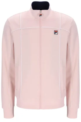 Veste de survêtement Armando rose pâle à passepoil contrasté