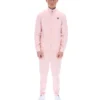 Veste de survêtement Armando rose pâle à passepoil contrasté