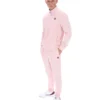Veste de survêtement Armando rose pâle à passepoil contrasté