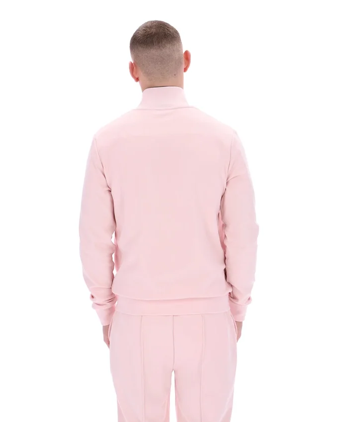 Veste de survêtement Armando rose pâle à passepoil contrasté