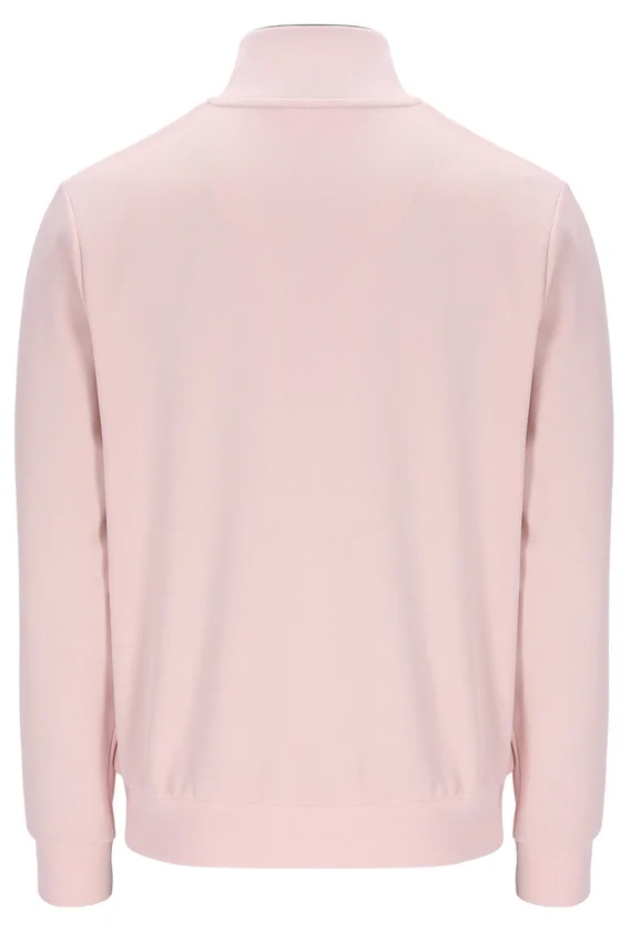 Veste de survêtement Armando rose pâle à passepoil contrasté