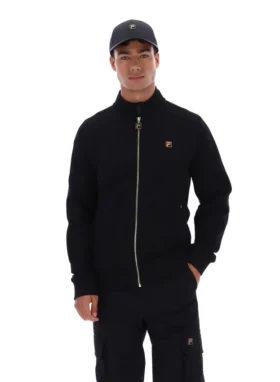 Veste de survêtement Davey noire à fermeture éclair intégrale