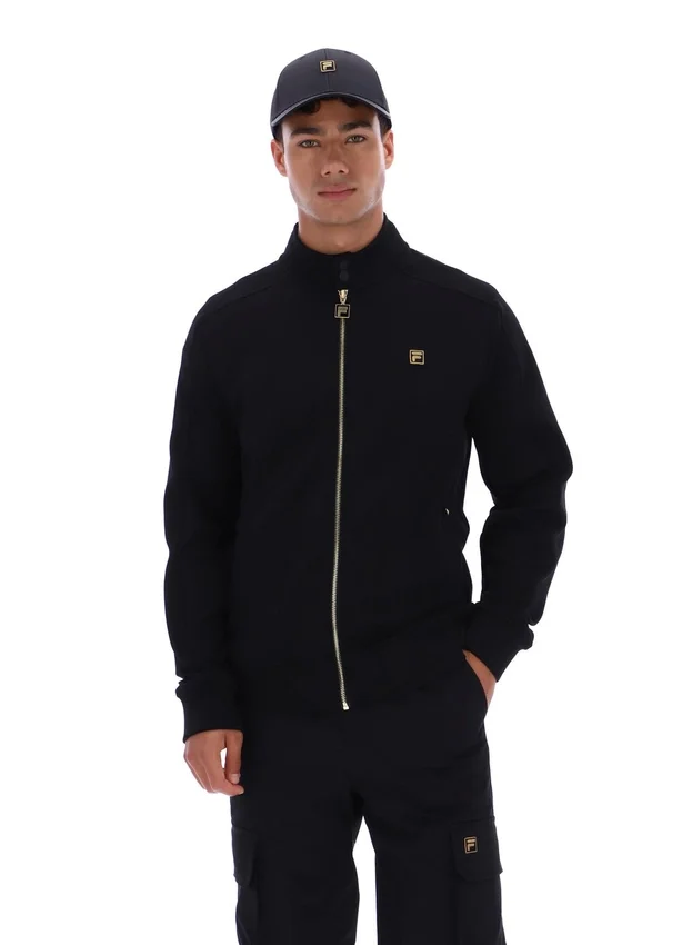 Veste de survêtement Davey noire à fermeture éclair intégrale