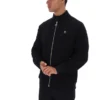 Veste de survêtement Davey noire à fermeture éclair intégrale