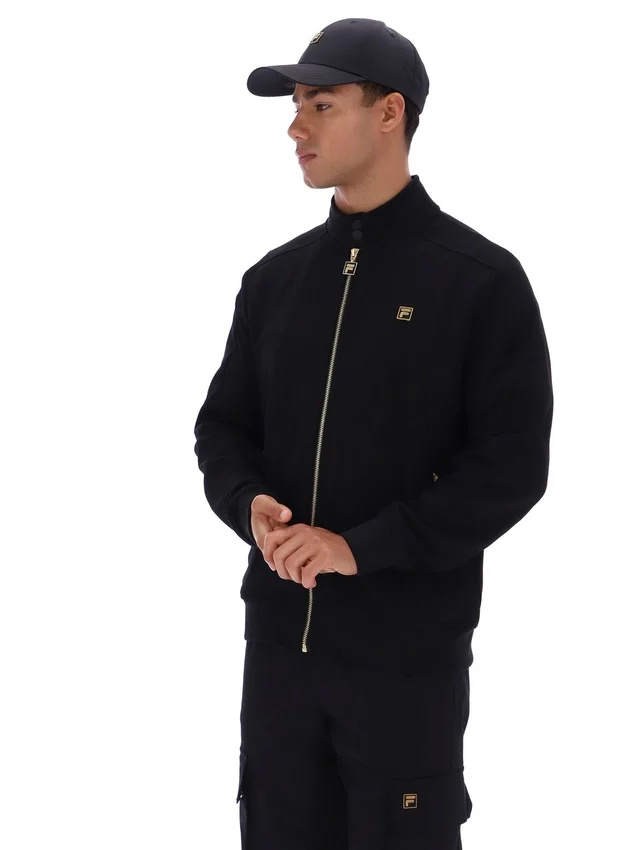 Veste de survêtement Davey noire à fermeture éclair intégrale