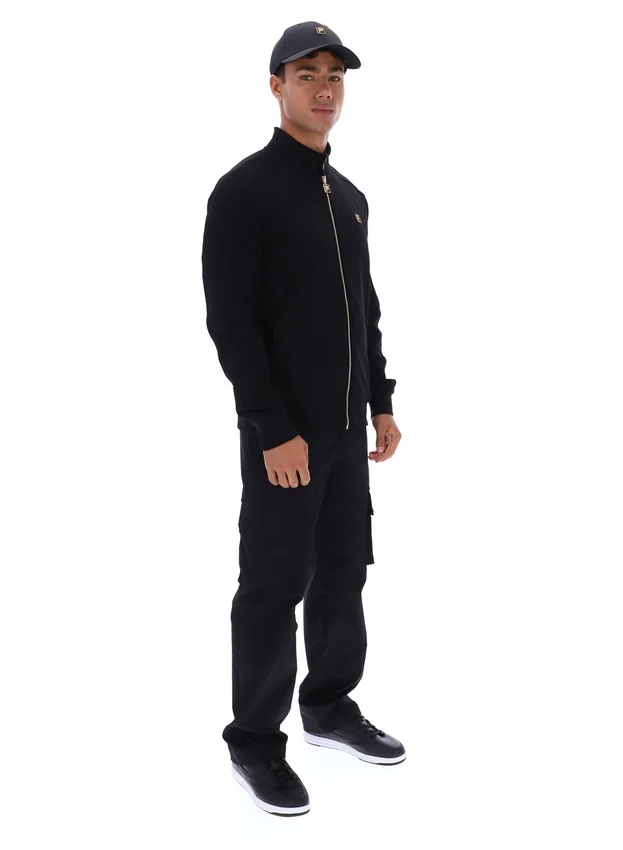 Veste de survêtement Davey noire à fermeture éclair intégrale