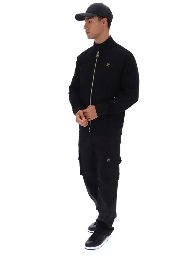 Veste de survêtement Davey noire à fermeture éclair intégrale