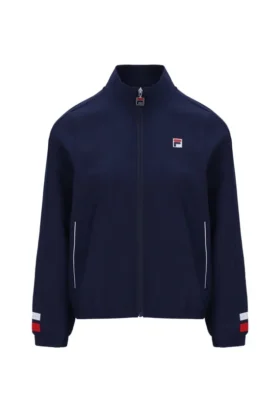 Veste de survêtement de tennis bleu marine pour femme