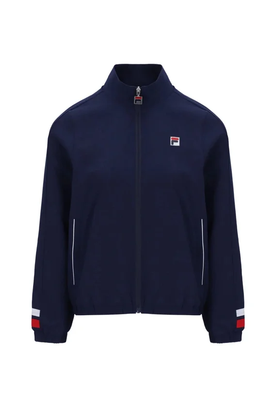 Veste de survêtement de tennis bleu marine pour femme