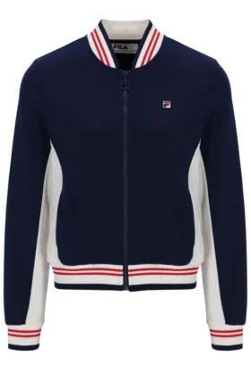 Veste de survêtement emblématique Silvana Fila bleu marine