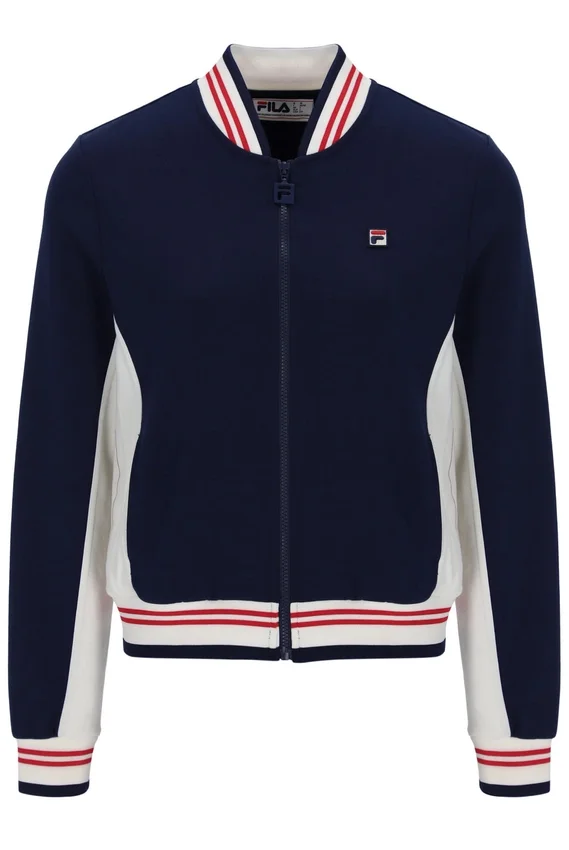Veste de survêtement emblématique Silvana Fila bleu marine