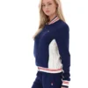 Veste de survêtement emblématique Silvana Fila bleu marine