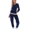 Veste de survêtement emblématique Silvana Fila bleu marine