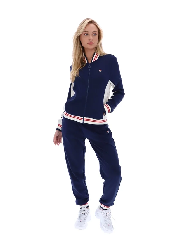 Veste de survêtement emblématique Silvana Fila bleu marine