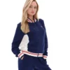 Veste de survêtement emblématique Silvana Fila bleu marine