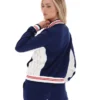 Veste de survêtement emblématique Silvana Fila bleu marine