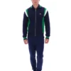 Veste de survêtement en maille à blocs de couleur Fila Navy Cortez