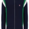 Veste de survêtement en maille à blocs de couleur Fila Navy Cortez