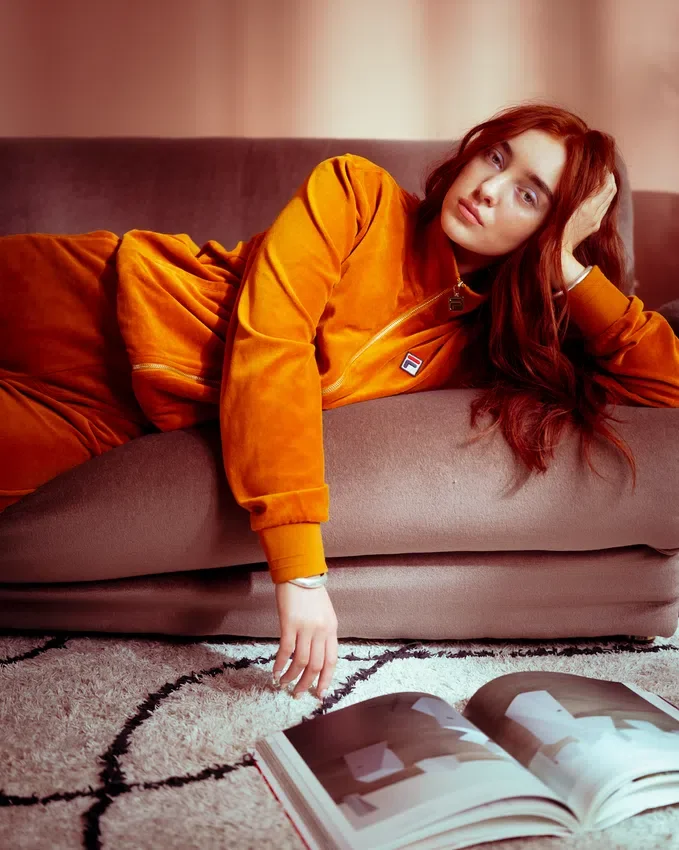 Veste de survêtement en velours Nero Pumpkin Spice