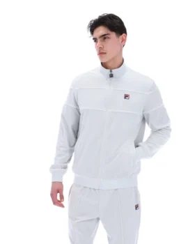 Veste de survêtement en velours Vittorio bleu aube