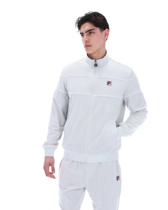 Veste de survêtement en velours Vittorio bleu aube