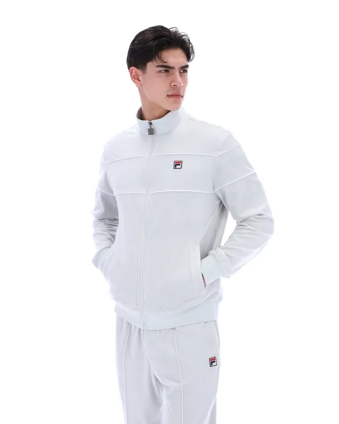 Veste de survêtement en velours Vittorio bleu aube
