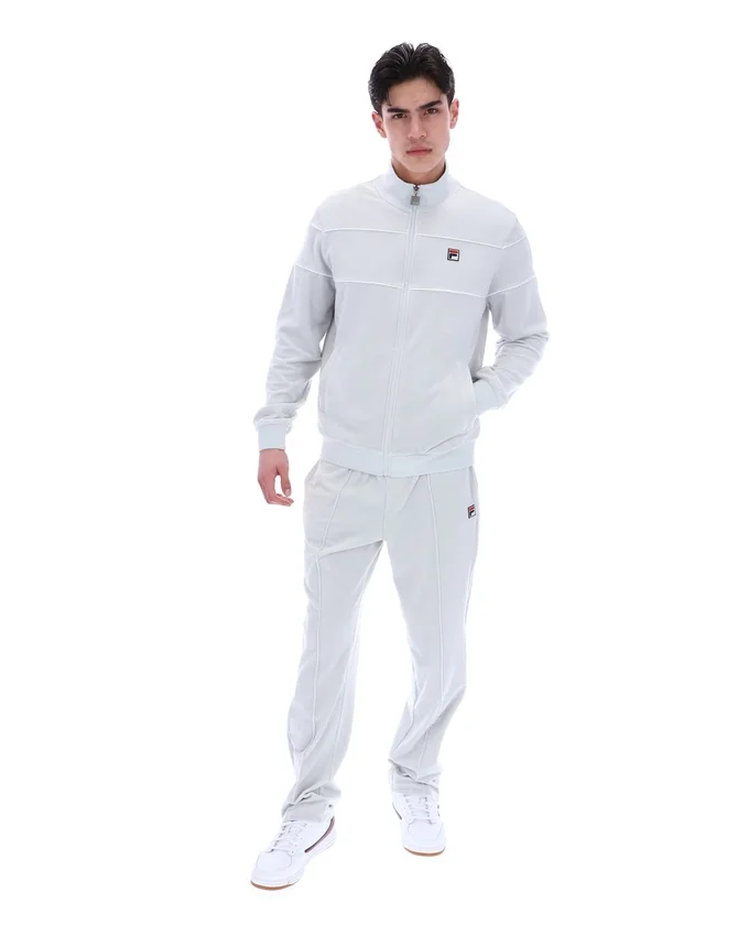 Veste de survêtement en velours Vittorio bleu aube