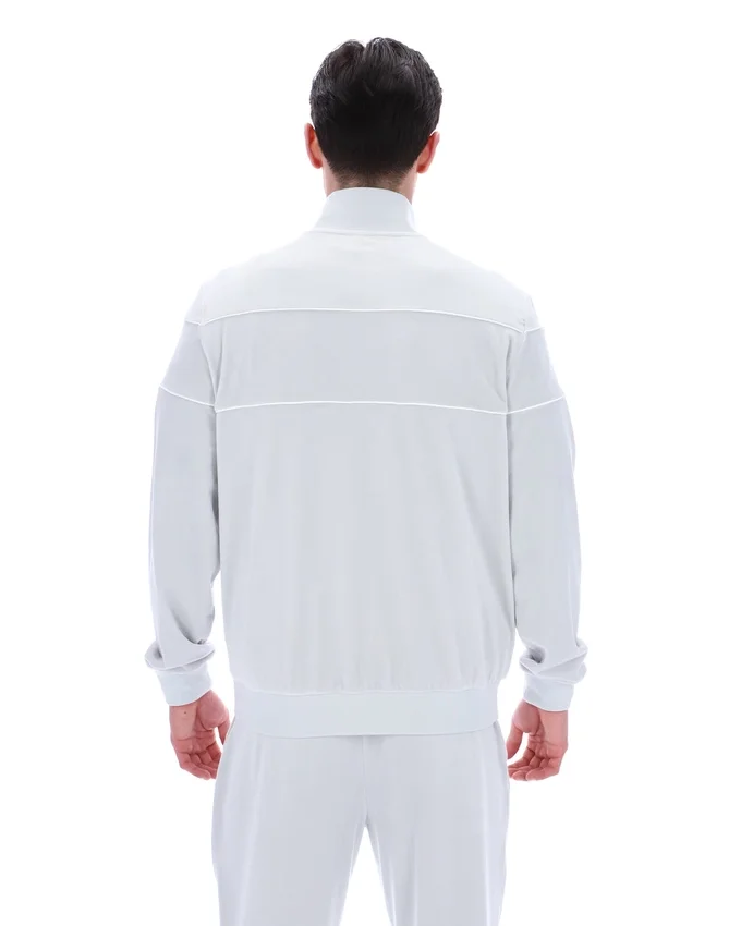 Veste de survêtement en velours Vittorio bleu aube