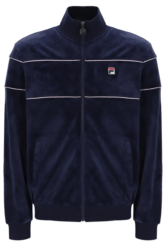 Veste de survêtement en velours Vittorio bleu marine Fila