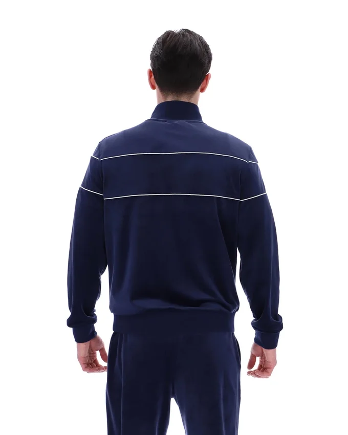Veste de survêtement en velours Vittorio bleu marine Fila