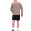 Veste de survêtement Ferguson à mailles ouvertes et empiècements en pointelle, couleur Mocha Meringue